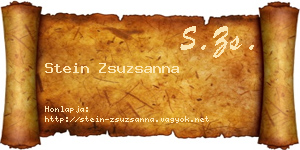 Stein Zsuzsanna névjegykártya